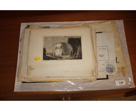 Various 19th Century ephemera to include scenic and portrait engravings&nbsp;