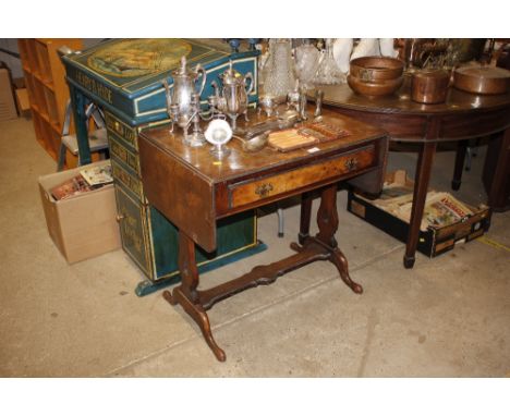 A walnut sofa table 