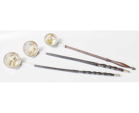 Two George III Silver-Mounted Toddy-Ladles and a George IV Scottish Silver-Mounted Toddy-Ladle, The George IV Example by Davi