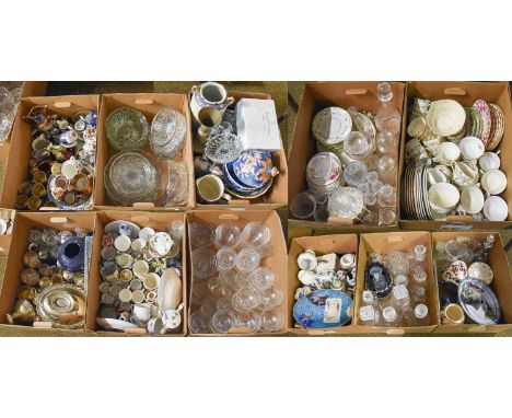 A Large Collection of Ceramics, Glass and Silver Plate, including a Chelson tea service retailed by Harrods, Masons Ironstone