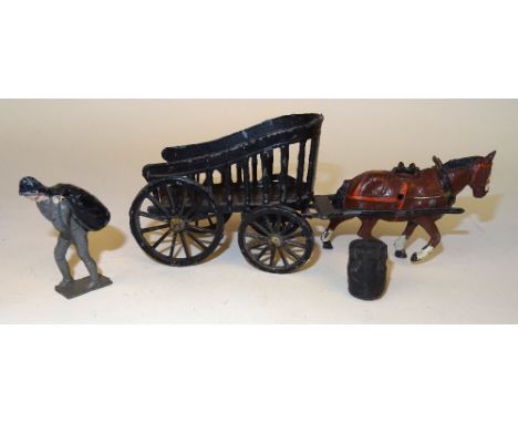 Charbens Coal Cart with brown horse, Coalman and coal sack (G) 1938 (4)