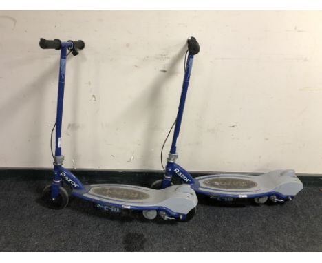 Two Razor electric scooters 