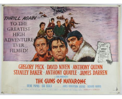 The Guns Of Navarone (1961), British Quad, 40 x 30 inches, rolled, RR, printed by Stafford & Co, Howard Terpning artwork Dire