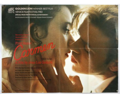 First Name Carmen (AKA Prenom Carmen) (1983), British Quad, 39.5 x 30 inches, folded Director Jean-Luc Godard Stars Maruschka