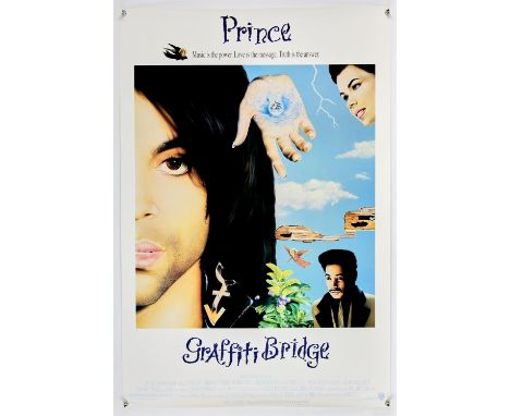 Graffiti Bridge (1990), US 1 Sheet, 40 x 27 inches, rolled Director Prince Stars Prince, Morris Day Condition Report:  Excell
