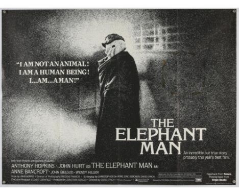 The Elephant Man (1980), British Quad, 40 x 30 inches, folded, printed by Lonsdale and Bartholomew Director David Lynch Stars
