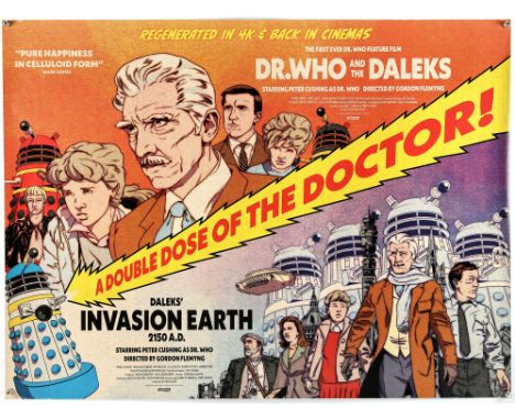 Dr Who And The Daleks (1965) / Daleks Invasion Earth 2150 AD (1966), British Quad, 40 x 30 inches, rolled, 2022 RR Director G