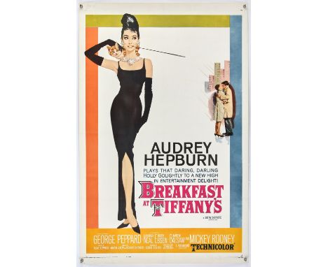 Breakfast At Tiffany's (1961), US 1 Sheet, 41.5 x 27 inches, rolled, linen backed, NSS 61/262, Robert McGinnis artwork Direct