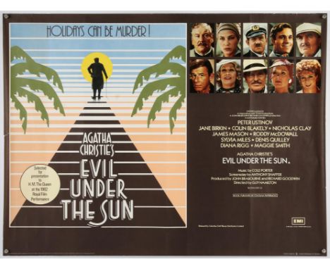 Evil Under The Sun (1982), British Quad, 40 x 30 inches, rolled, printed by Lonsdale and Bartholomew  Director Guy Hamilton S