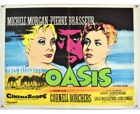 Oasis (1955), British Quad, 40 x 30 inches, bi-folded, printed by Stafford and Co Director Yves Allegret Stars Michele Morgan