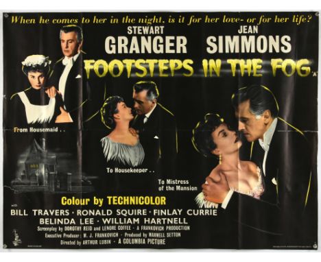 Footsteps In The Fog (1955), British Quad, 40 x 30, was folded now rolled, printed by Stafford & Co Director Arthur Lubin Sta