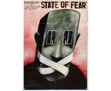 State Of Fear (AKA Stan Strachu) (1989), Polish 1 Sheet, folded, 36 x 25.5 inches, Andrzej Pagowski artwork Director Kijowski