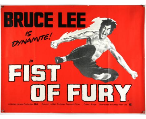 Fist Of Fury (1972), British Quad, 40 x 30, was folded now rolled Director Lo Wei Stars Bruce Lee, Nora Miao Condition Report