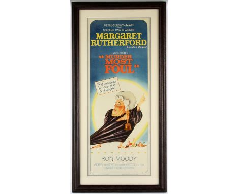 Murder Most Foul (1964), US Insert, 36 x 14 inches, framed, mounted and glazed, 43.5 x 21 in frame, NSS 64/244 Director Georg