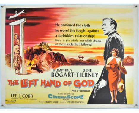 The Left Hand of God (1955), British Quad, 40 x 30 inches, bi-folded, printed by Stafford and Co Director Edward DmytrykStars