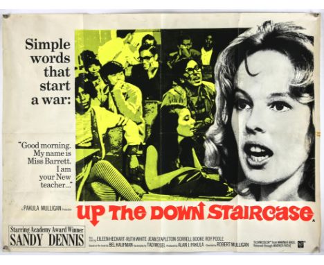 Up The Down Staircase (1967), British Quad, 40 x 30, was folded now rolled Director Robert Mulligan  Stars Sandy Dennis, Eile