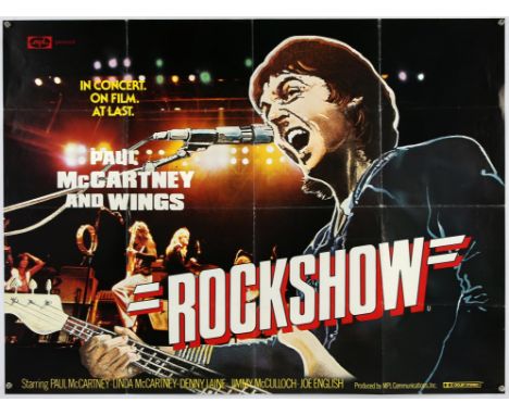 Rockshow (1980), British Quad, 40 x 30 inches, folded Director Jack Priestley Stars Paul McCartney, Linda McCartney Condition