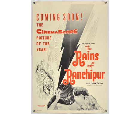The Rains of Ranchipur (1955), British Crown, 30 x 20 inches, bi-folded, printed by Stafford and Co Director Jean Negulesco S