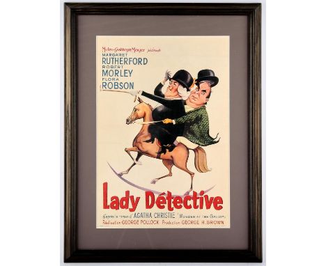 Lady Detective (AKA Murder At The Gallop) (1963), Belgian, 19.5 x 13.5 inches, backed, framed, mounted and glazed, 26.5 x 20 