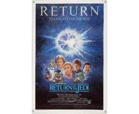 Star Wars Return Of The Jedi (1983), US 1 Sheet, 41 x 27 inches, rolled, 1985 re-issue, Tom Jung artwork, NSS R850025 Directo