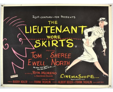 The Lieutenant Wore Skirts (1956), British Quad, 40 x 30 inches, bi-folded, printed by Stafford and Co Director Frank Tashlin
