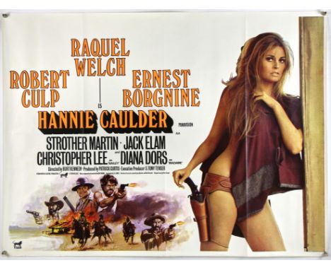Hanne Caulder (1971), British Quad, 40 x 30 inches, was folded now rolled Director Burt Kennedy Stars Raquel Welch, Robert Cu
