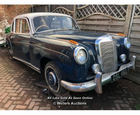 Mercedes Benz 220S Ponton Saloon, REG: DSL460, VIN: 8511407, ENGINE NO: 1809248508070, 2200CC, MILEAGE UNKNOWN, MANUAL TRANSM