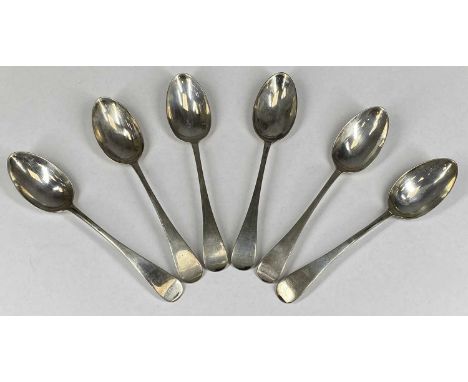 VICTORIAN SET OF SIX SILVER DESSERT SPOONS, John Round & Son, Sheffield 1897, 8.5oztProvenance: private collection Conwy