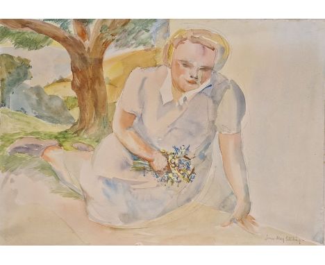 After Gerald Leslie Brockhurst (1890-1978)Colour print"Fabian", signed in pencil lower right within margin and with blindstam
