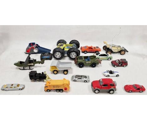 Quantity of Corgi, Maisto, Saico playworn diecast model cars to include, 2 x Maisto Jaguar XJ220, Maisto Dodge Viper RT/10, C