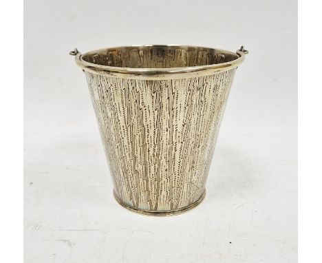 Gilt metal champagne bucket with handle, bark effect detail, 13cm high (2)&nbsp;Condition ReportLight surface scratches and a