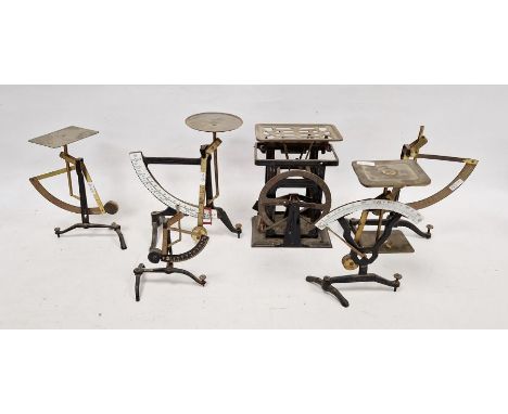 Various vintage articulated postal scales, one marked 'Rowi', the others probably Salter (6)&nbsp;