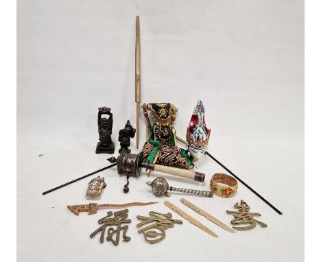 Painted and decorated Asian puppet&nbsp;and assorted collectables