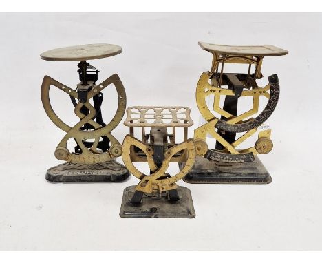 Three vintage postal scales, one marked 'Columbus' (3)&nbsp;