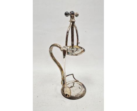 Victorian silver plated lemon squeezer by Henry Wilkinson &amp; Co. Rd No. 83902, 29.5cm high approx.&nbsp;