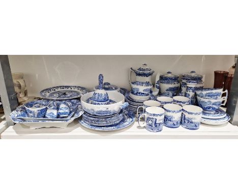 Large quantity of Spode 'Italian' pattern ceramics&nbsp;to include cups, saucers, bowls, plates, clock, serving dishes, etc&n