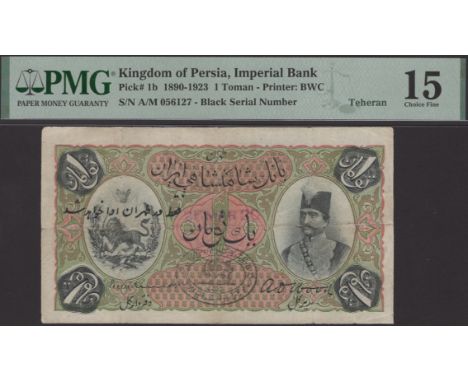 Imperial Bank of Persia, 1 Toman, Teheran, 25 March 1920, black serial number A/M 056127, Wilkinson and Wood signatures, repa