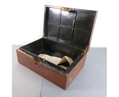 A fine quality brown leather and gilt metal mounted dispatch box by JC Vickery, Regent Street, West (for restoration). Monogr