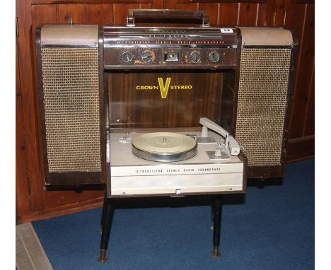 A Crown V Stereo mobile 12 Transistor stereo radio phonograph