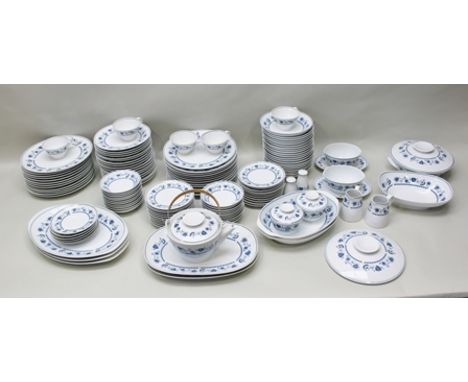 A LARGE COMPREHENSIVE JAPANESE PORCELAIN DINNER SERVICE comprising; 24 dinner plates, 18 dessert plates, 22 side plates, 22 l