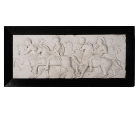 A pair of impressive plaster reliefs after Bertel Thorvaldsen (Danish, 1770-1844), from Alexander the Great's Triumphal Entry