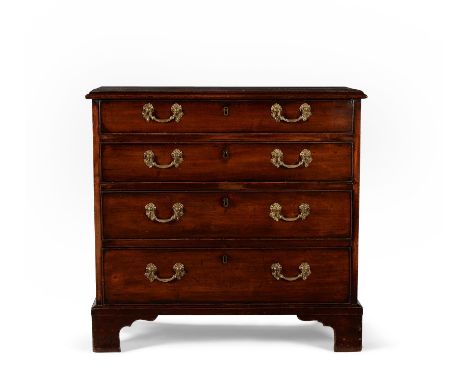 A George III mahogany bachelor's chest of drawers, circa 1780, in the manner of Thomas Chippendale, 76cm high, 79.5cm wide, 4