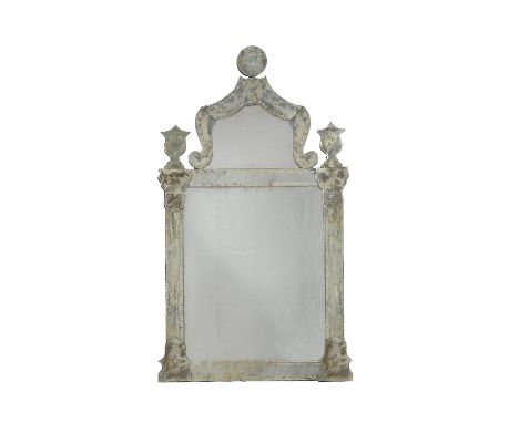 A Venetian wall mirror, in 18th century style, mid 20th century, in Neo-classical taste, 185cm high, 107cm wideCondition Repo