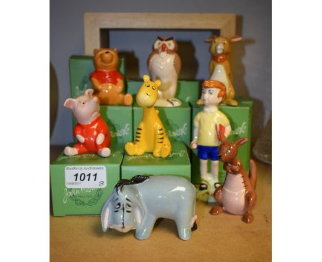 Ceramics - a Beswick Winnie The Pooh, boxed; others, Tigger, Piglet, Eeyore, Rabbit, Owl, Kanga, Christopher Robin (8)