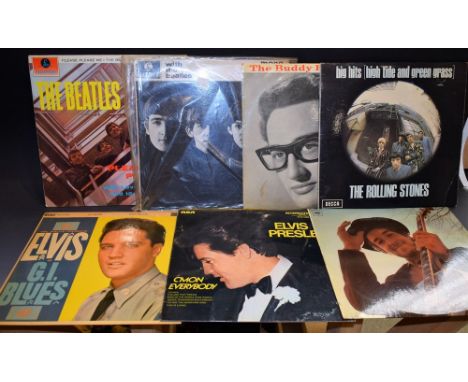 Vinyl records - Lps, inc The Beatles Please Please Me (stereo);  With the Beatles (Mono);  others The Rolling Stones, Bob Dyl