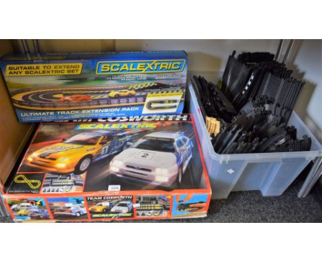 Scalextric - Team Cosworth set, extension set; etc.; part boxed