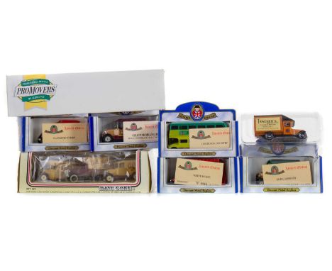 COLLECTION OF 16 WHISKY BRANDED MODEL VEHICLES MANUFACTURED BY LLEDO AND OXFORD DIE-CAST Including Oxford Die-cast with brand