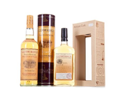 GLENMORANGIE 10 YEAR OLD AND GLENMORANGIE ARTISAN CASK 50CL HIGHLAND SINGLE MALT  Famous for their unique stills, each as tal