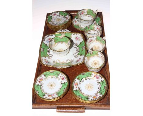 Twenty two piece Coalport Batwing part tea service.