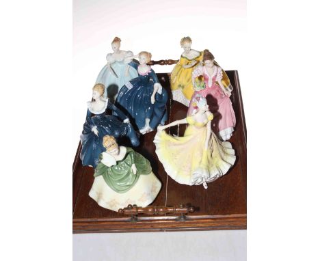 Collection of seven Royal Doulton figurines The Last Waltz, First Dance, Tina, Miss Kay, Ninette, Fragrance and Soiree.